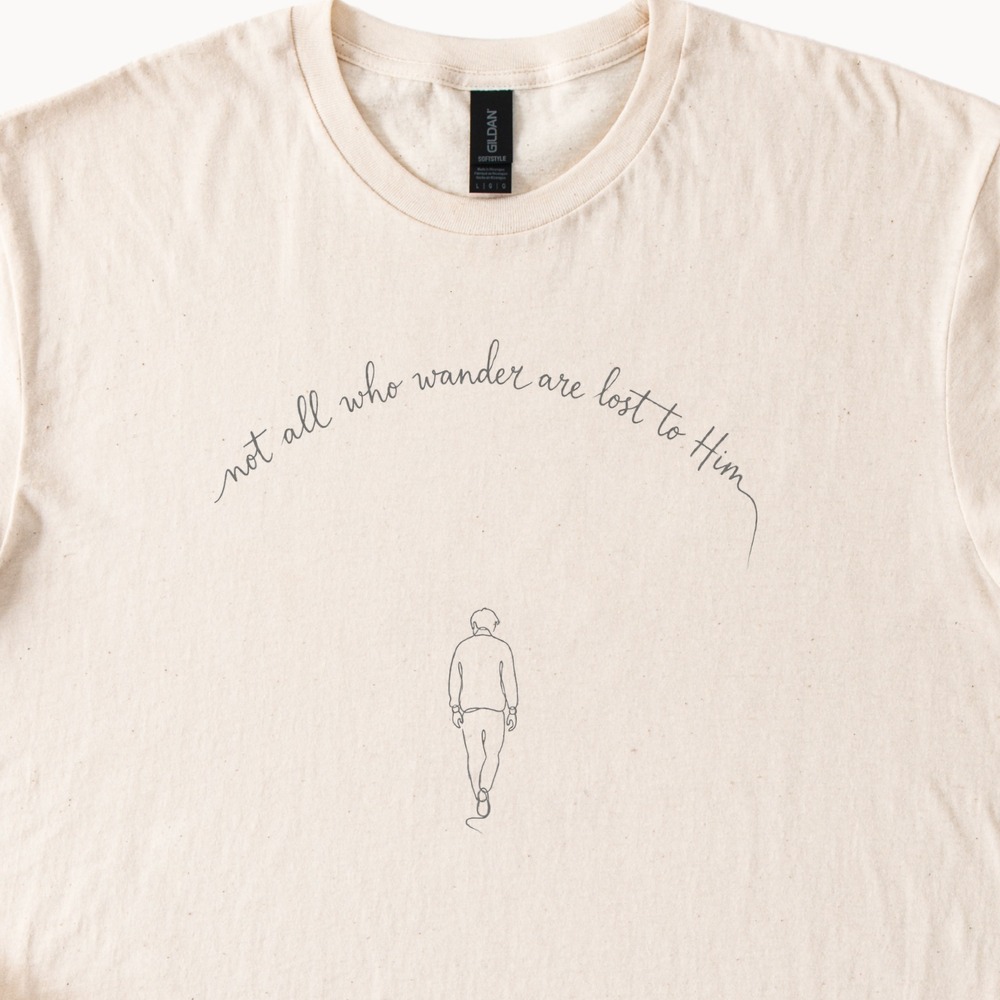 Walking Figure Minimalist Design Inspirational Tee
